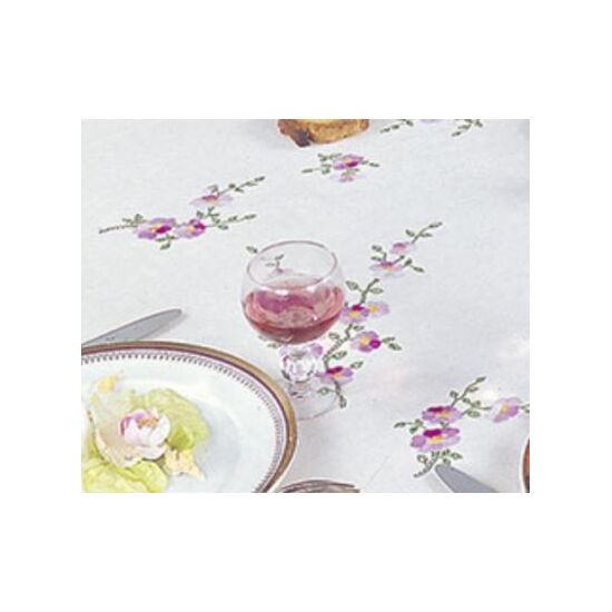 Tafelkleed borduren 140x170 Fleurs de pommiers - Margot Creations de Paris Tafelkleed borduren 140x170 Fleurs de pommiers - Margot Creations de Paris