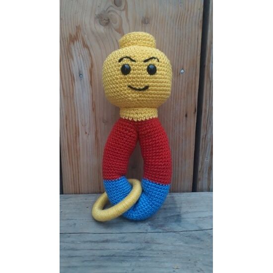 Lego baby rammelaar haken - haakpaktroon Lego
