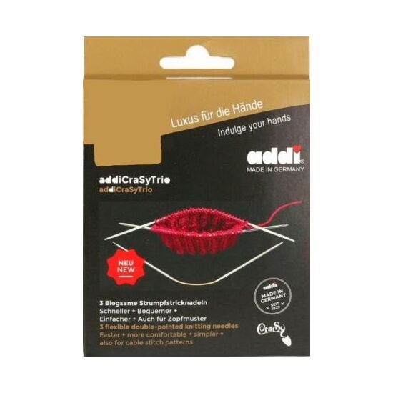 Flexibele sokkennaalden 3,0 mm - Addi CrasyTrio - 3 stuks