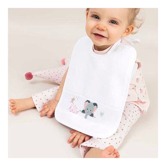 Slabbetje wit - slabbetje met borduurrand