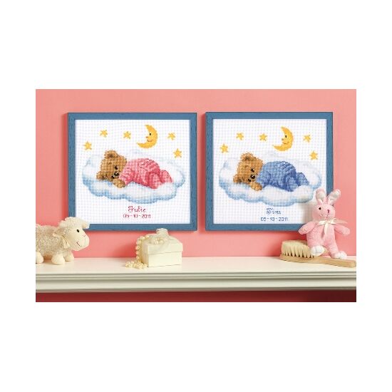 Slapende beertjes Borduurpakket - Vervaco Telpatroon-HobbyGigant