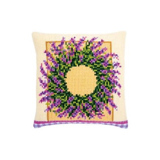 Lavendelkrans borduurkussen - Vervaco borduurpakket | HobbyGigant