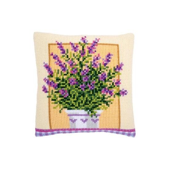 Lavendelpot borduurkussen - Vervaco borduurpakket | HobbyGigant