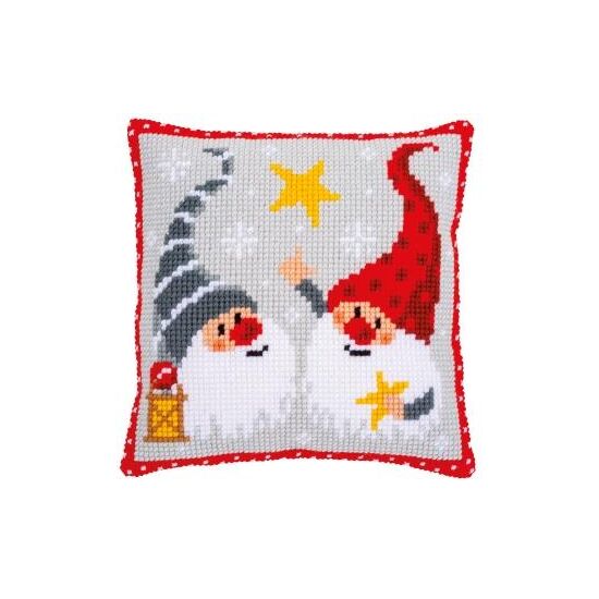 Kerstkabouters met ster - Vervaco borduurpakket | HobbyGigant