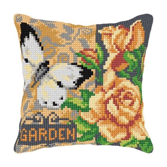 Garden borduurkussen - borduurpakket Orchidea | HobbyGigant