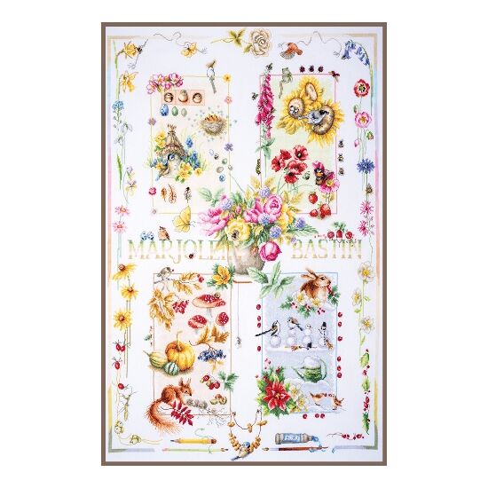 4 Jaargetijden Marjolein Bastin borduurpakket - LanArte telpatroon | HobbyGigant