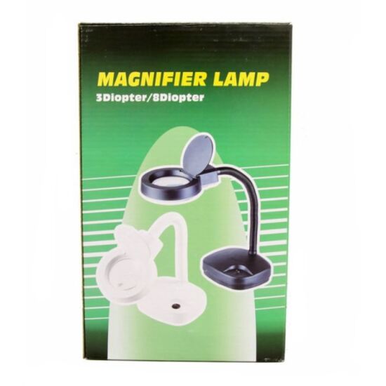 Magnifier elektrische loeplamp met buigarm 8611D | vergrootglas met daglichtlamp | hobbygigant.nl