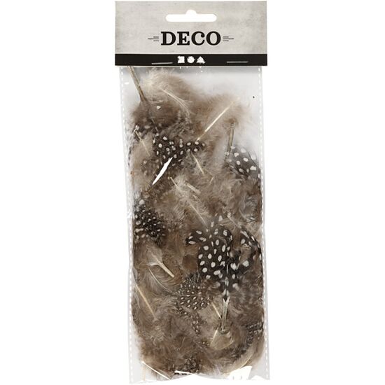 Decoratie veren van Parelhoen 3 gram - Creotime | HobbyGigant