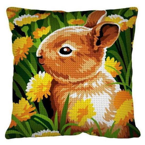 Konijntje borduurkussen - Margot de Paris borduurpakket | HobbyGigant