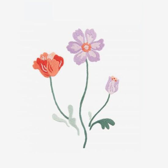 Tas Wilde bloemen borduren - DMC pakket inclusief gratis borduurpatroon