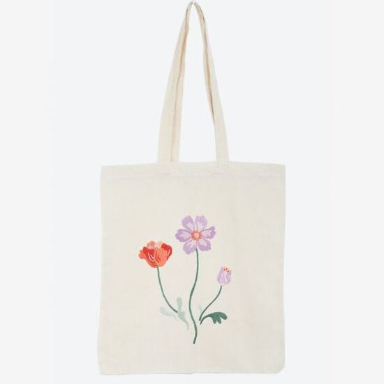 Tas wilde bloemen borduren - DMC pakket inclusief borduurpatroon | hobbygigant.nl