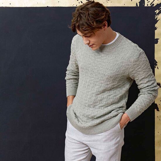 Zomerse herentrui breien - Lang Yarns Norma breipakket | hobbygigant.nl