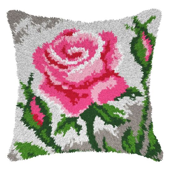 Roze roos met 2 knoppen knoopkussen - Orchidea knooppakket | HobbyGigant