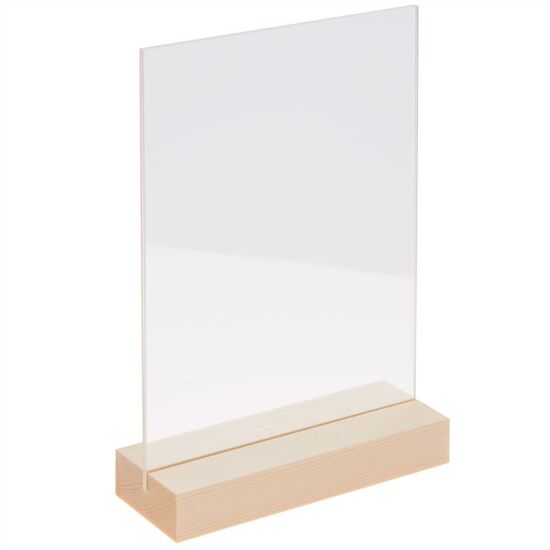 Houten standaard Naturel met dubbele acrylplaat 13 x 18 cm Rico Design | HobbyGigant Houten standaard Naturel met dubbele acrylplaat 13 x 18 cm Rico Design | HobbyGigant