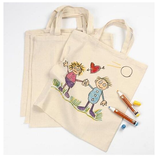 Set: katoenen tas 38 x 42 cm met textielstiften - Hobby Gigant knutselset, 2 image