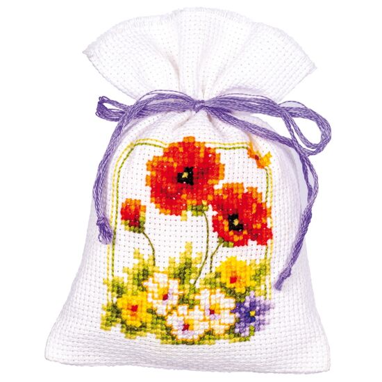 Kruidenzakjes Zomerbloemen borduurpakket - set van 3 - Vervaco telpatroon | HobbyGigant