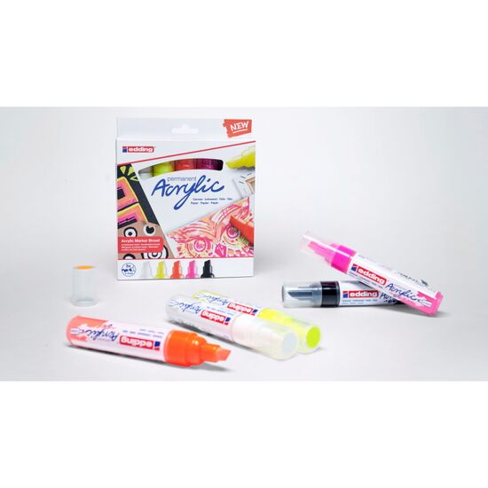 edding Acrylmarker 5000 breed doos 5set ass