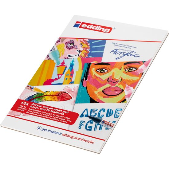 edding Schilderblok A4 voor acryl- en olieverf
