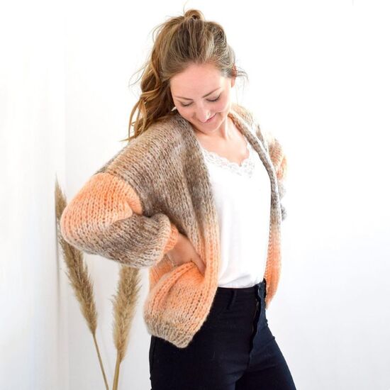 Dames vest Sarah breien - Borgo de Pazzi Kid Mohair breipakket | hobbygigant.nl