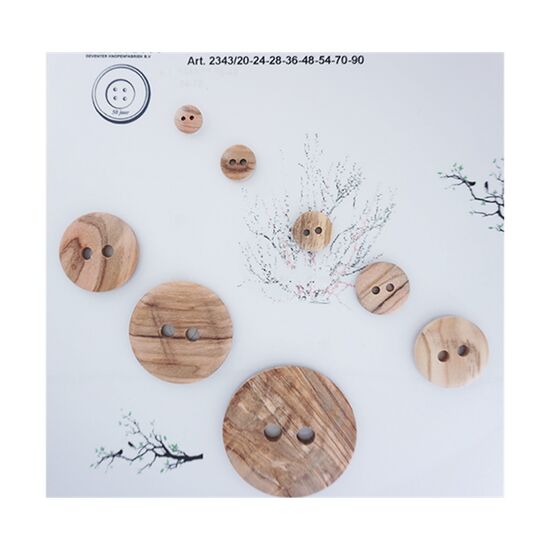 Houten knopen 30 mm 3 stuks - 2343 Deknofa | HobbyGigant
