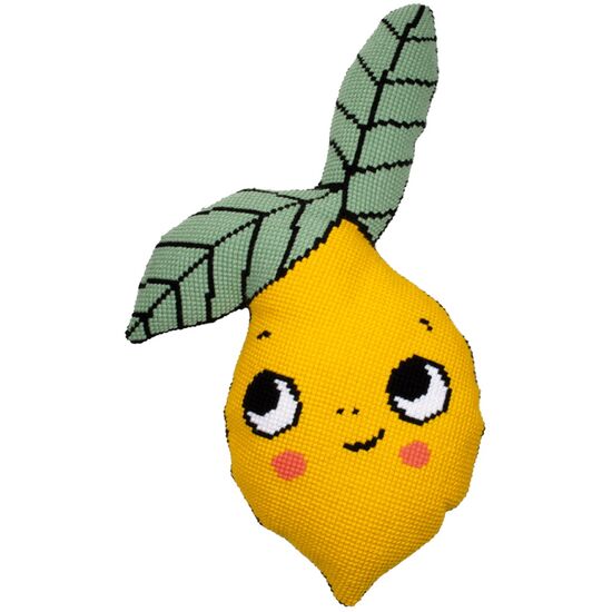 Citroen vorm borduurkussen - Vervaco borduurpakket | HobbyGigant