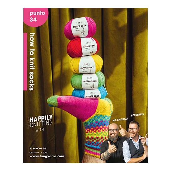 Punto 34 Leren sokken breien - Lang Yarns breiboek | hobbygigant.nl