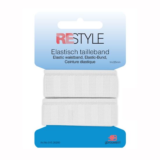 Elastisch tailleband 009 1m - 25mm Restyle | HobbyGigant Elastisch tailleband 009 1m - 25mm Restyle | HobbyGigant
