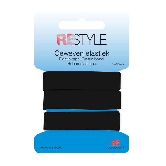 Geweven elastiek 000 1m - 15mm Restyle | HobbyGigant