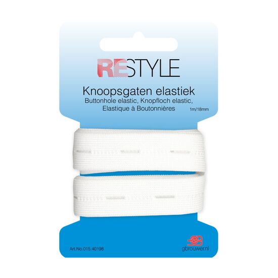 Knoopsgaten elastiek 009 1m - 18mm Restyle | HobbyGigant