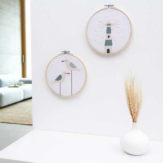 Meeuwen borduurpakket met borduurring - Rico Design telpatroon | HobbyGigant