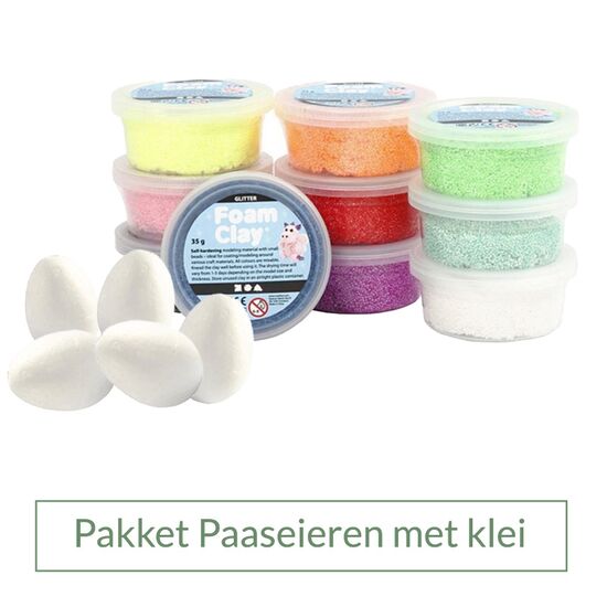 Knutselpakket Paaseieren versieren met Foam Clay  | hobbygigant.nl