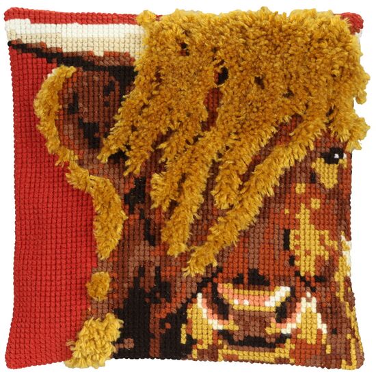 Hooglander knoop- en borduurkussen - Pako knoop- en borduurpakket | HobbyGigant