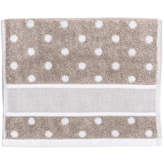 Badlaken beige met stippen met borduurrand | Rico Design | HobbyGigant