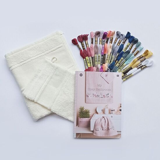 Handdoekset borduren - Borduurpakket Cosy | hobbygigant.nl