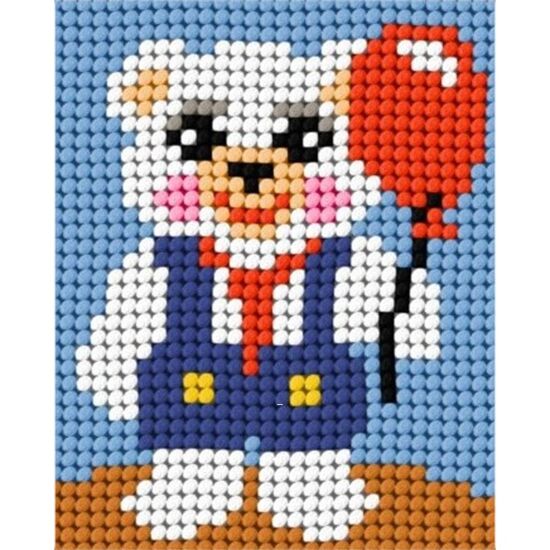 Kinderborduurpakket beertje - Deco-Line |  borduren kinderen | hobbygigant.nl
