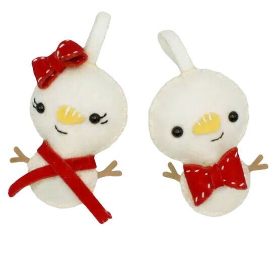Sneeuwpopjes Hangers vilten - Hardicraft viltpakket | knutselpakket kerst | hobbygigant.nl