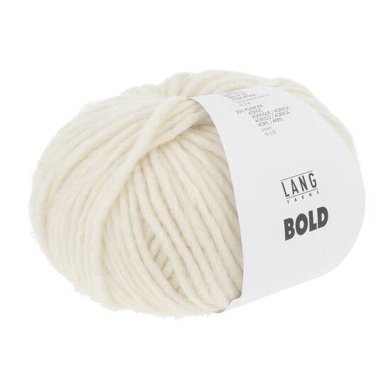 Warme col breien - Lang Yarns Bold breipakket ecru | hobbygigant.nl