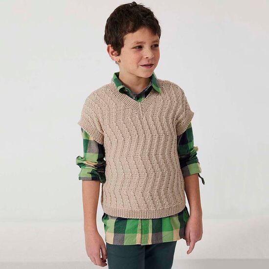 Spencer voor kinderen breien - Lang Yarns Atlantis breipakket | hobbygigant.nl