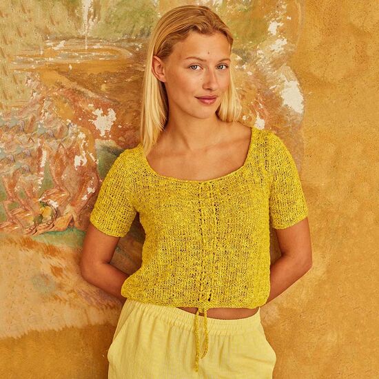 Zomertopje met koordje breien - Lang Yarns Wooladdicts Pride breipakket | hobbygigant.nl