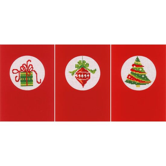 Wenskaarten kerst borduren - set van 3 - Vervaco borduurpakket | borduurpakketten | hobbygigant.nl