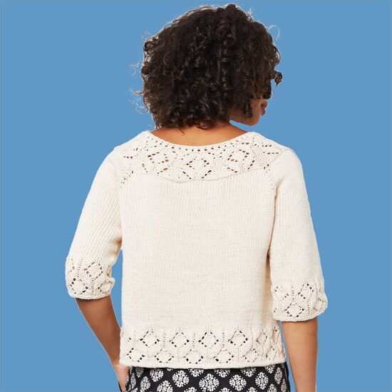 Damestop met korte mouwen breien - Lamana  Ica breipakket | hobbygigant.nl