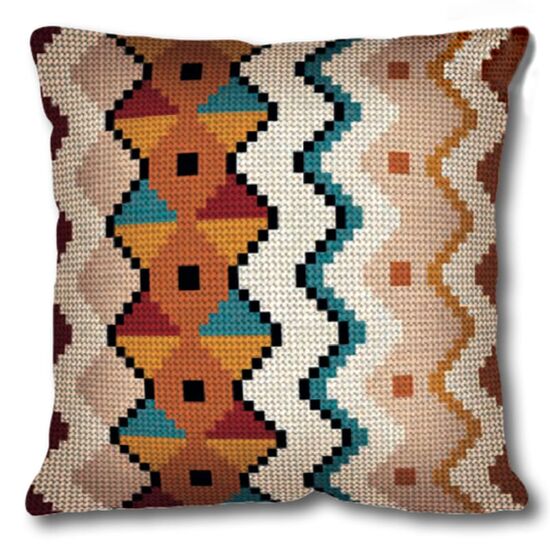 Geometrisch borduurkussen 3 - SEG de Paris borduurpakket | borduurpakketten | hobbygigant.nl