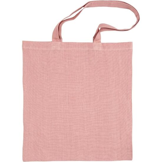 Katoenen tas groot - 38 x 42 cm - Roze | tassen en schorten | hobbygigant.nl