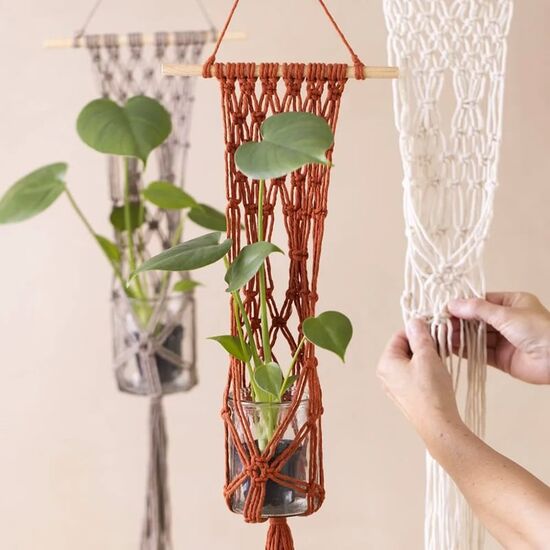 Macramé pakket plantenhanger 3 stuks - Creotime | macramé pakketten | hobbygigant.nl Macramé pakket plantenhanger 3 stuks - Creotime | macramé pakketten | hobbygigant.nl