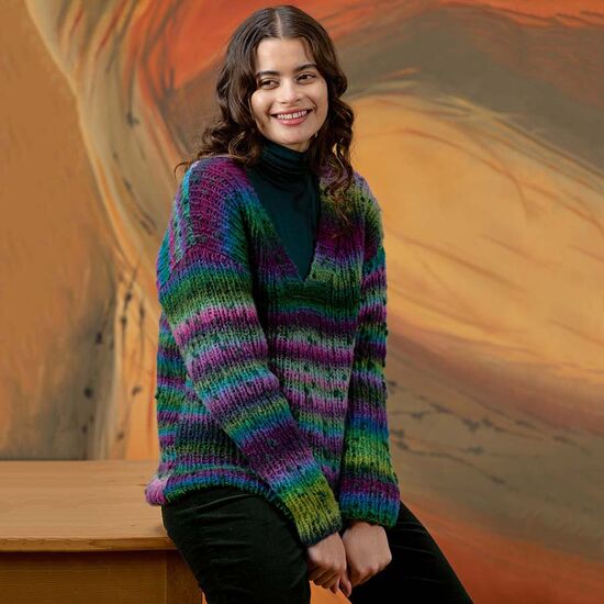 Damestrui Anna breien - Lang Yarns Cloud Tweed breipakket| hobbygigant.nl