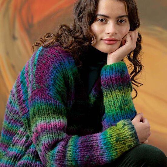 Damestrui Anna breien - Lang Yarns Cloud Tweed breipakket