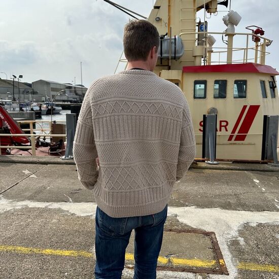 Herentrui schippers motief breien - PetiteKnit pakket met breipatroon, 2 image