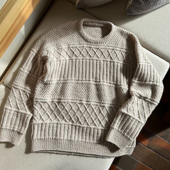 Herentrui schippers motief breien - PetiteKnit pakket met breipatroon, 3 image