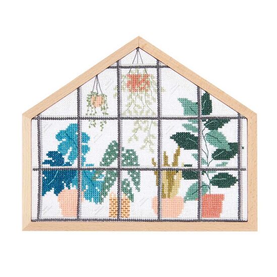 Botanisch raam telpatroon - telpakket borduren - Rico Design | borduurpakketten | hobbygigant.nl