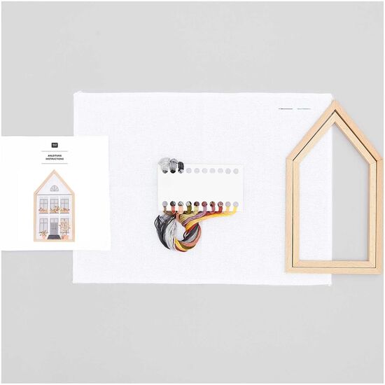 Herfst huisje borduren - telpakket Rico Design | borduurpakketten | hobbygigant.nl